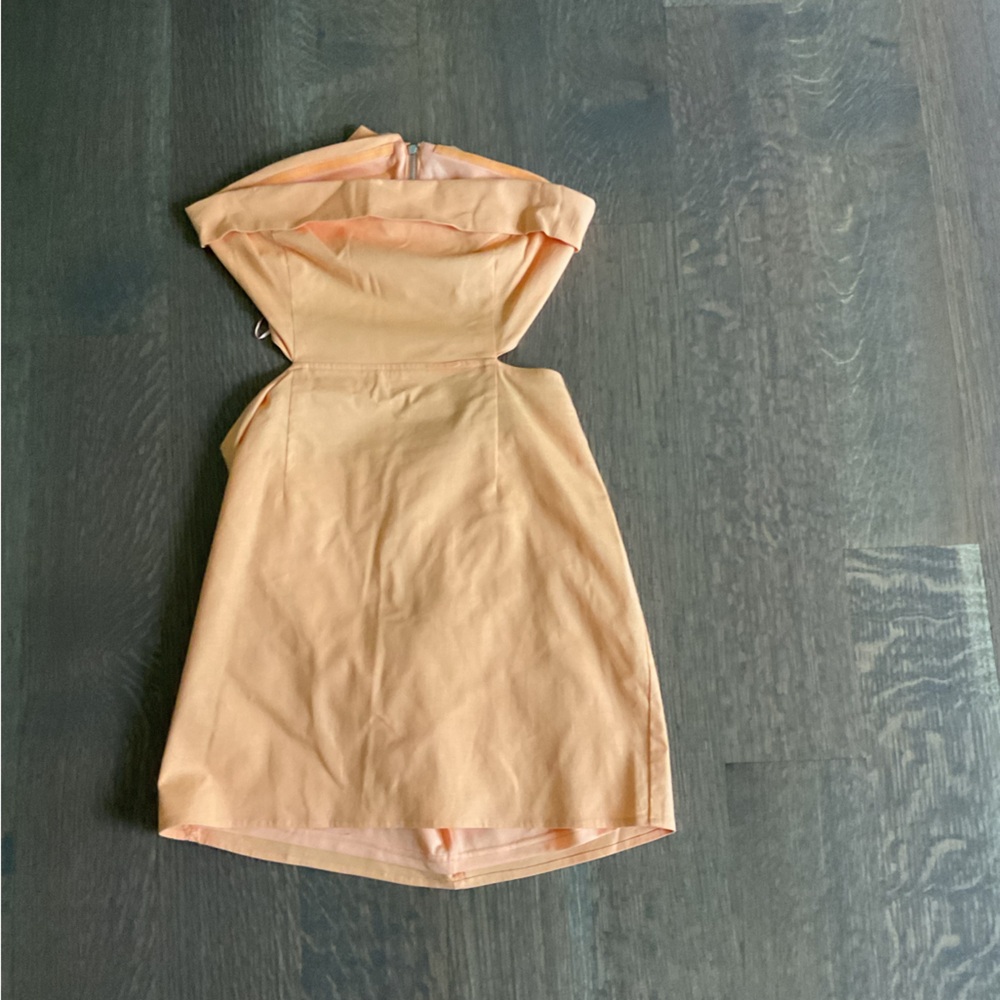 Sky to Moon Orange junior strapless dress size large And